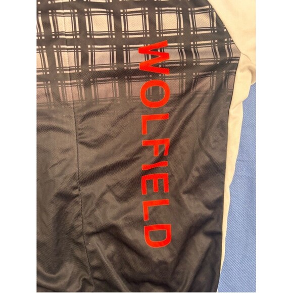 Wolfbike Cycling Jersey Men's Size L Black and White - Picture 6 of 10